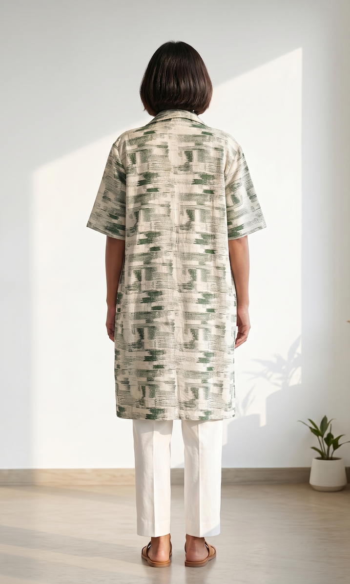 Farmers Joy Overlay - Green Ikkat