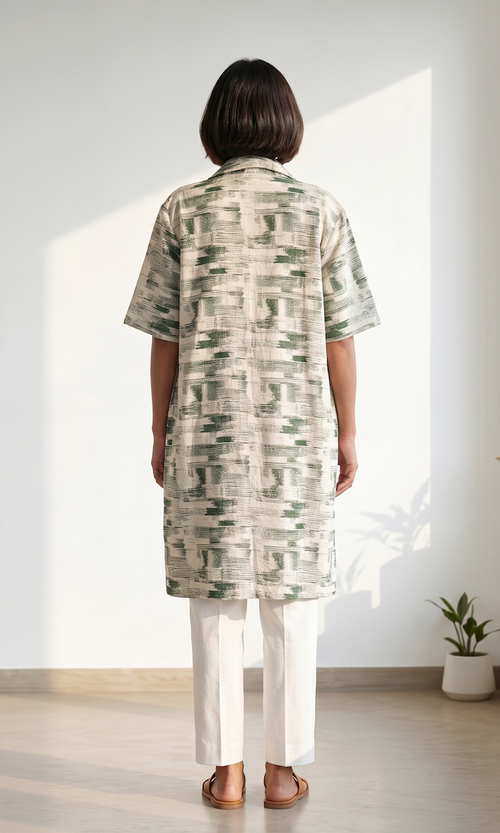 Farmers Joy Overlay - Green Ikkat